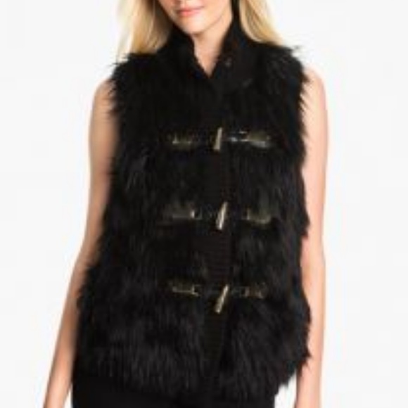 michael kors fur vest